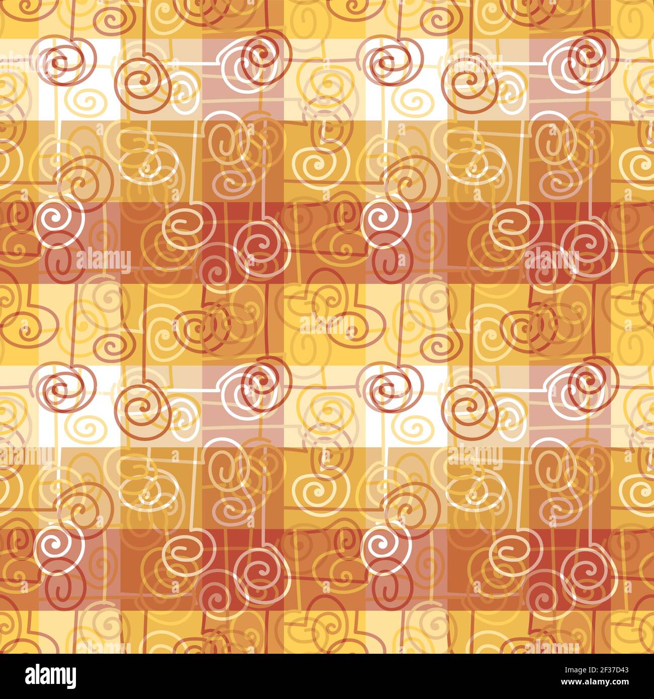 Orange und gelbe abstrakte nahtlose Vektor-Muster Stock Vektor