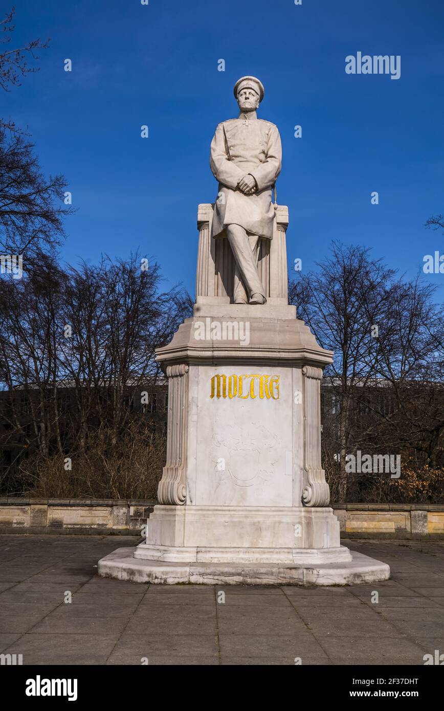 Moltke Statue und Denkmal in Berlin Stockfoto