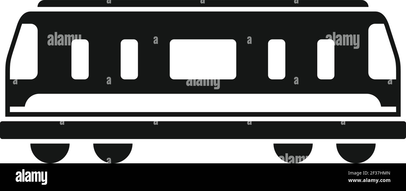 Zug Personenwagen Symbol, einfachen Stil Stock Vektor