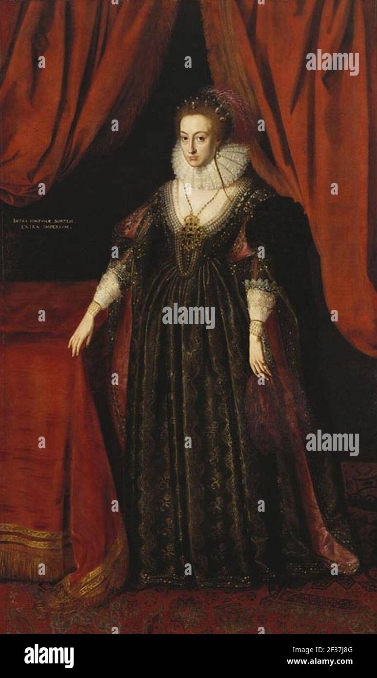 Zuvor Gerrit van Honthorst (Utrecht 1590-1656) zugeschrieben - Elisabeth, Königin von Böhmen (1596-1662) Stockfoto