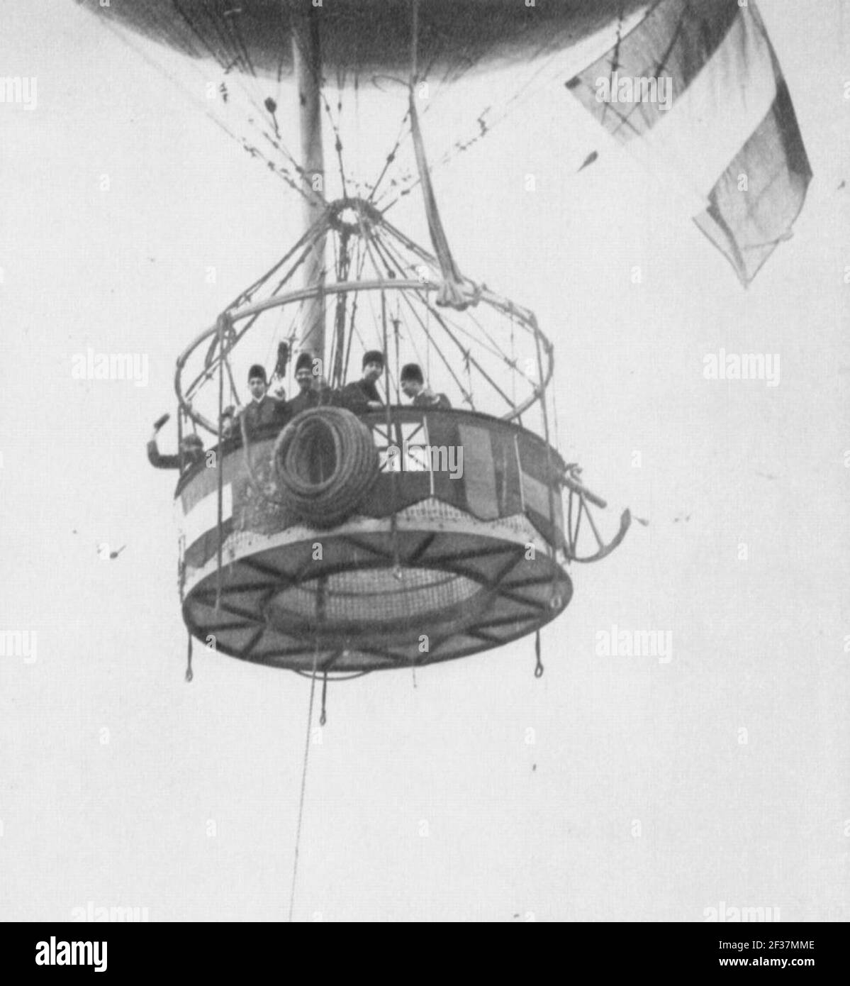 Primoli, Giuseppe - der Abflug des Fesselballons Stockfoto