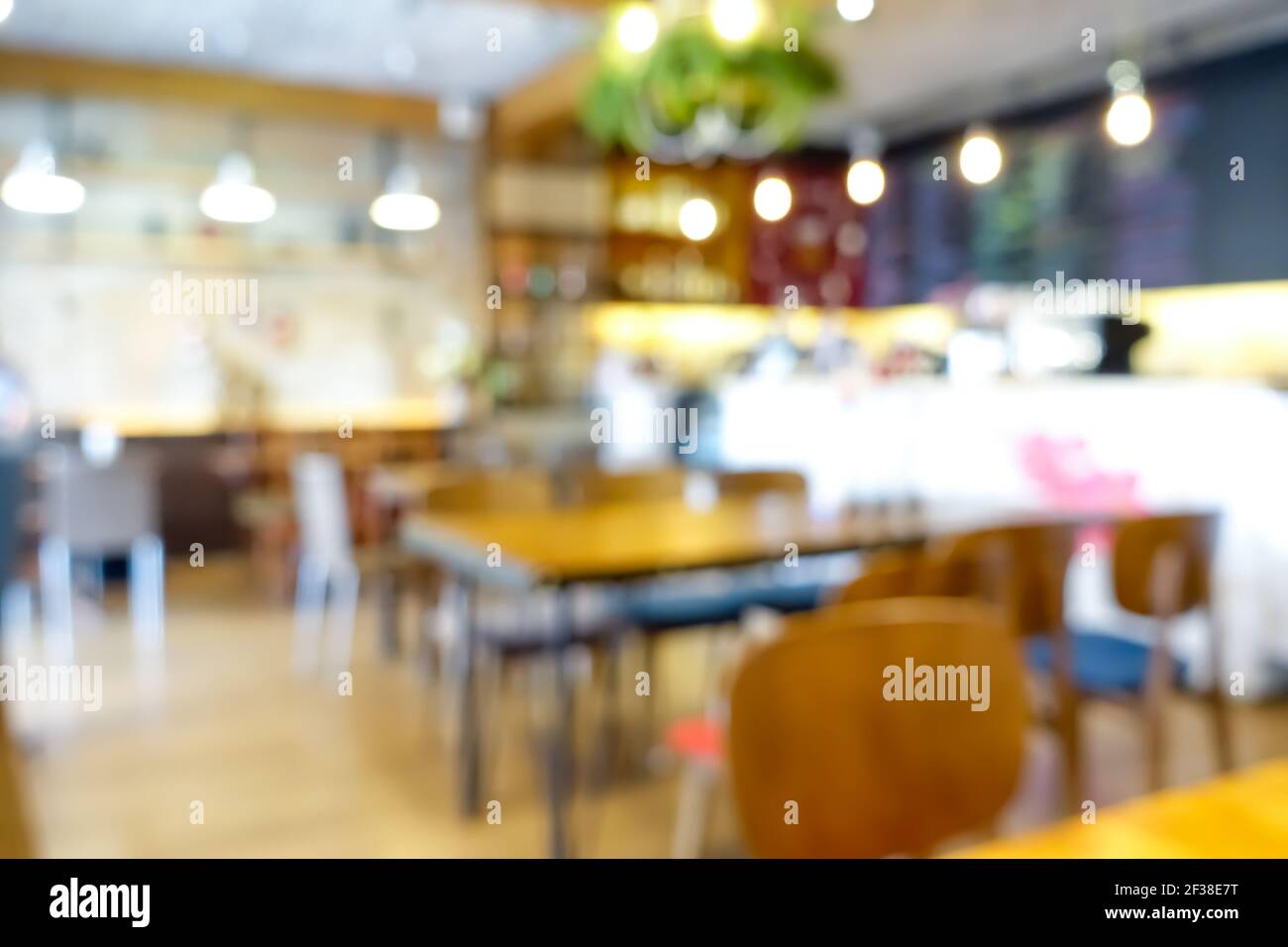 Blur Café (oder Restaurant) Innenraum für Hintergrund Stockfoto