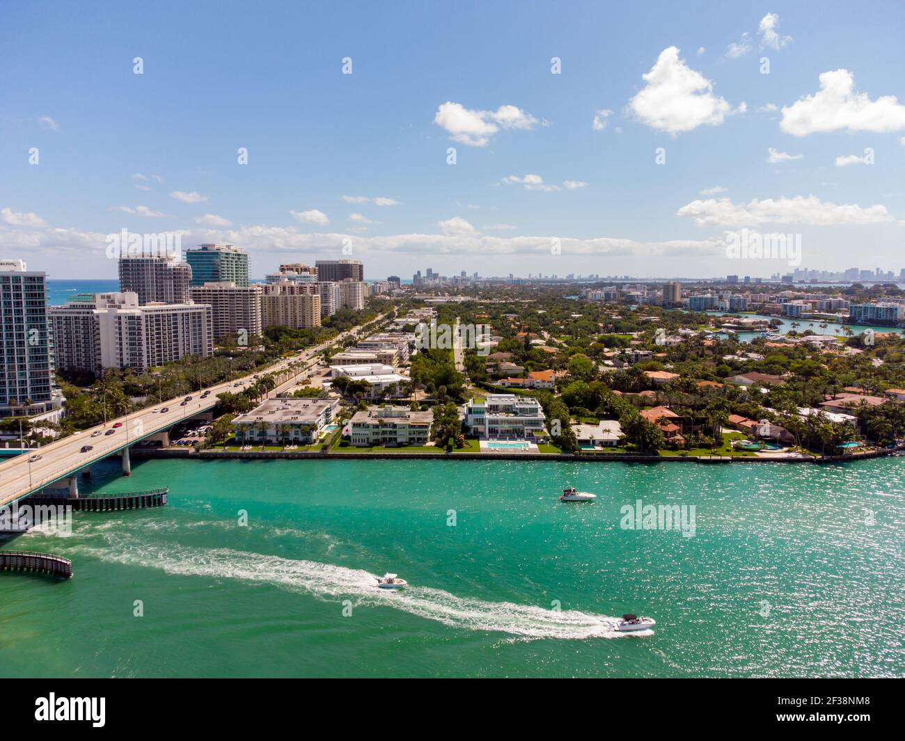 Gehobene Häuser in Bal Harbor Miami FL USA Stockfoto