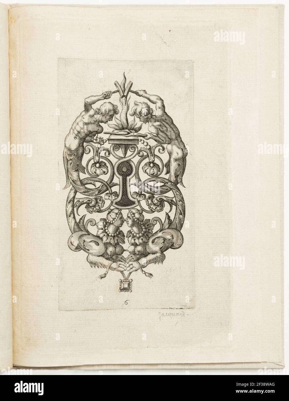Druck, Platte 6, von Différens portraitz pour les serruriers nouvellement inventez (Neuerfindung für Schlosser), 1616 Stockfoto