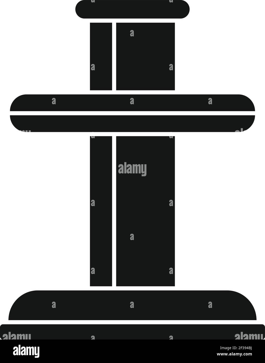 Symbol für Reifenmontierelemente, einfacher Stil Stock Vektor