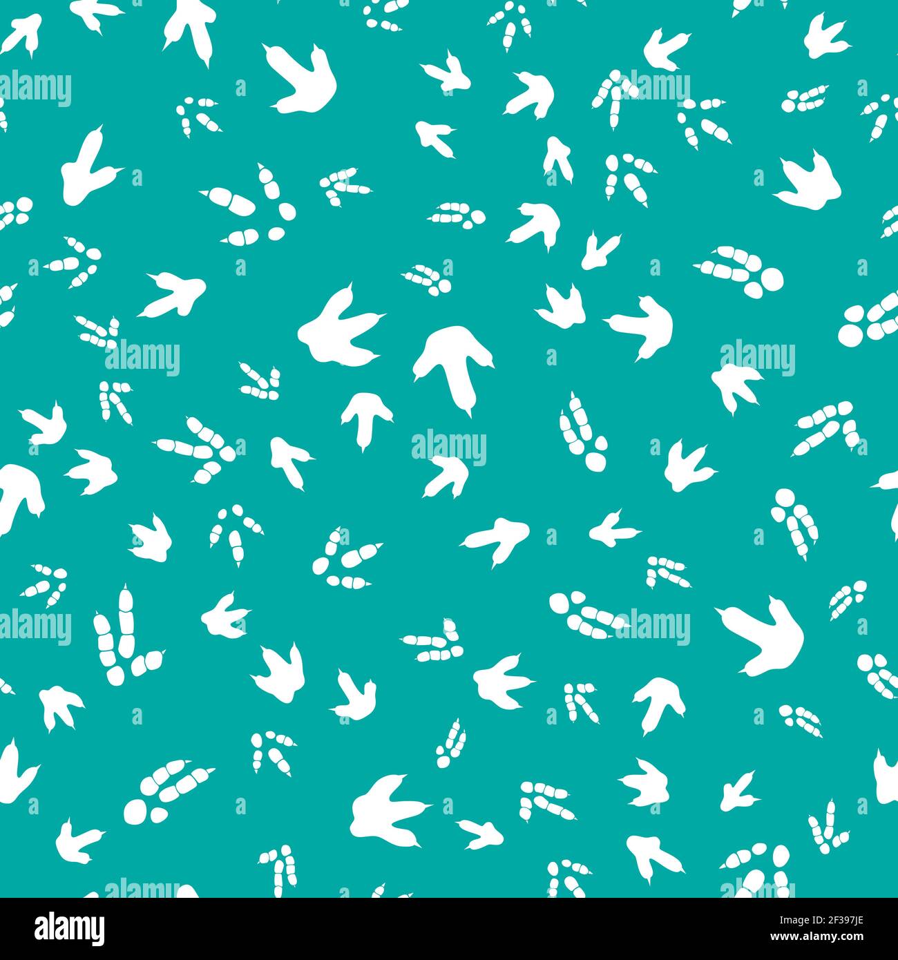 Dinosaurier Fußabdruck Spuren. Minimale Farbe Nahtloses Muster. Hintergrund mit Pfote, Klaue Raubtier. Dinosaurier Fußabdruck nahtloses Muster perfekt für Textil Stock Vektor