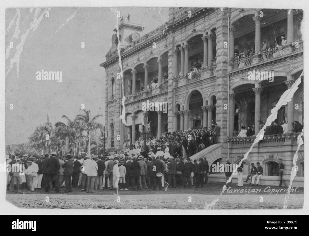 Proklamation der Republik Hawaii Stockfoto