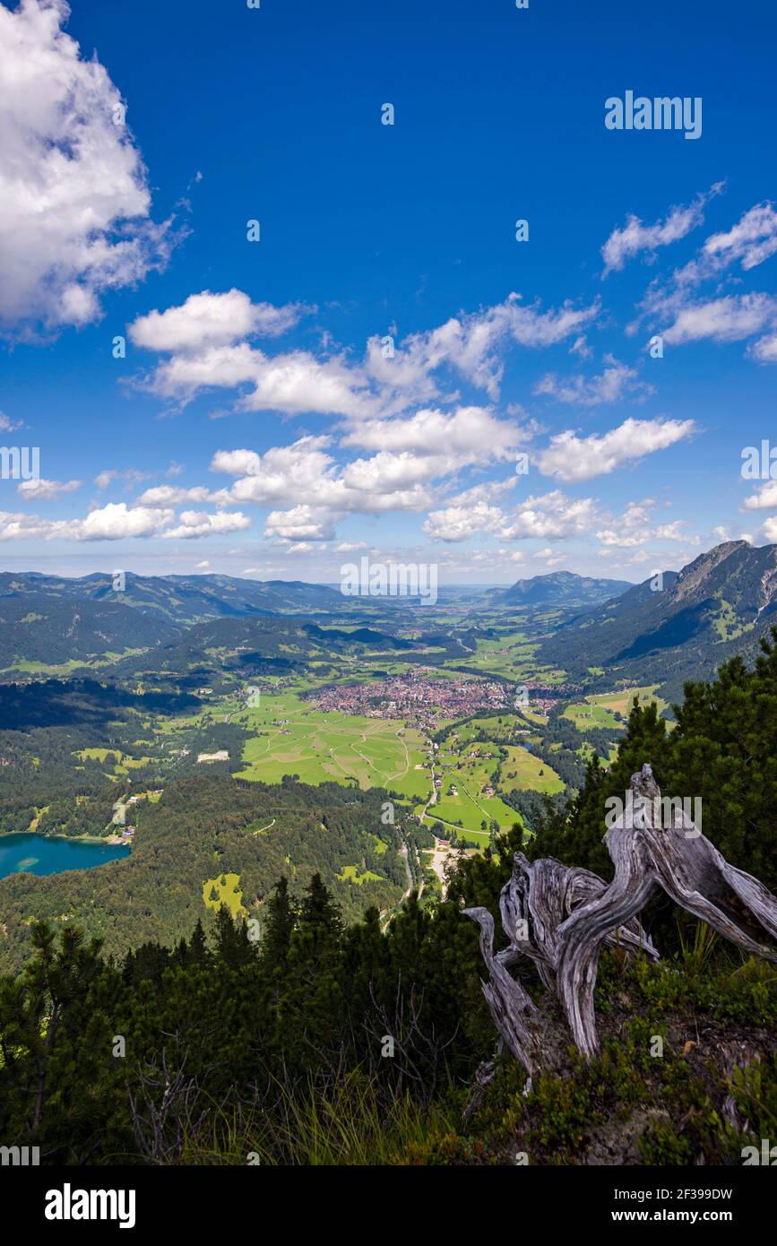 Geographie / Reisen, Deutschland, Bayern, Panorama vom Himmelschrofen, 1790m, ins Illertal, Freibergsee und, Freedom-of-Panorama Stockfoto