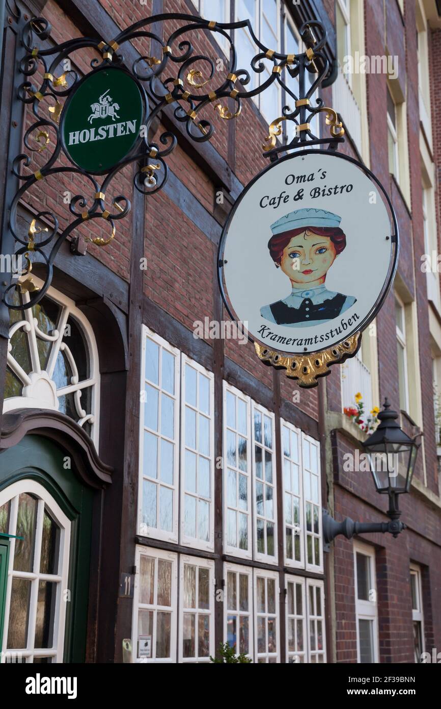 Geographie / Reisen, Deutschland, Hamburg, Alt-Hamburg, Krameramtsstuben (Lebensmittelgeschäfte), Restaurant , zusätzliche-Rechte-Abfertigung-Info-nicht-verfügbar Stockfoto