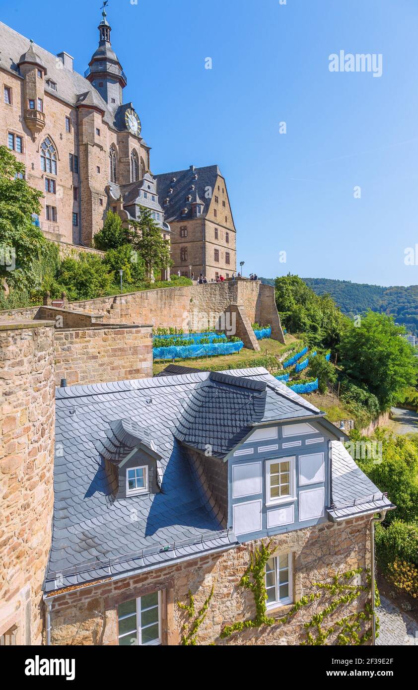 Geographie / Reisen, Deutschland, Hessen, Marburg, Marburg an der Lahn, Landgrafenburg, Restaurant Bueck, Additional-Rights-Clearance-Info-not-available Stockfoto