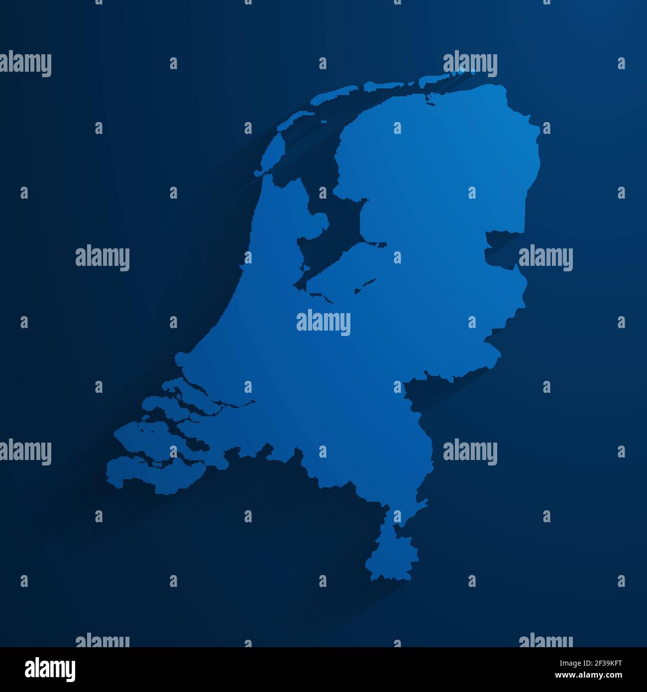 Einfache blaue Niederlande Karte Hintergrund, Vektor, Illustration, eps 10 Datei Stock Vektor