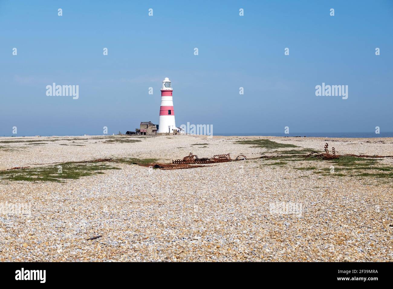 Orfordness Lighthouse, Orford Ness, Suffolk, England, Großbritannien Stockfoto