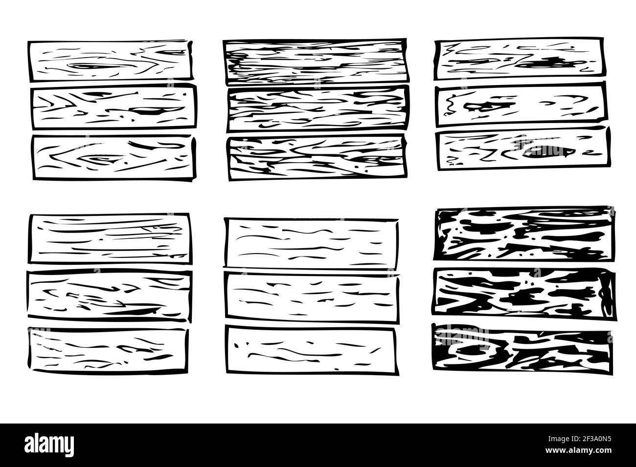 Vektor Schwarz und Weiß Hand zeichnen Skizze von Holzbrett  Stock-Vektorgrafik - Alamy