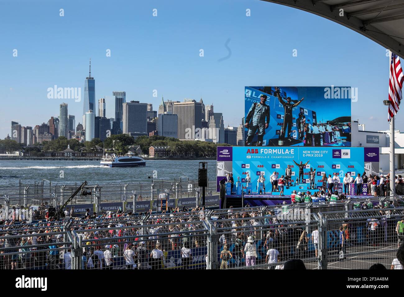 VERGNE Jean Eric (Fra), Sieger Saison 2018/19, DS e-tense FE19 Team DS TECHEETAH, Portrait während der Formel E Meisterschaft 2019, in New-York City, USA, vom 12. Bis 14. juli - Foto Marc de Mattia / DPPI Stockfoto