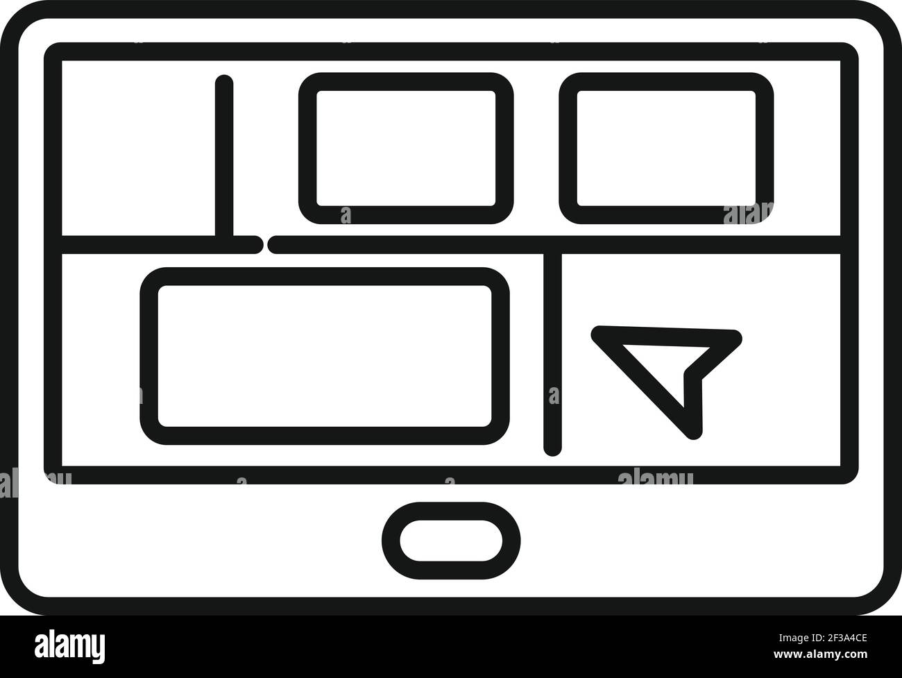 Reisesymbol buchen, Gliederungsstil Stock Vektor
