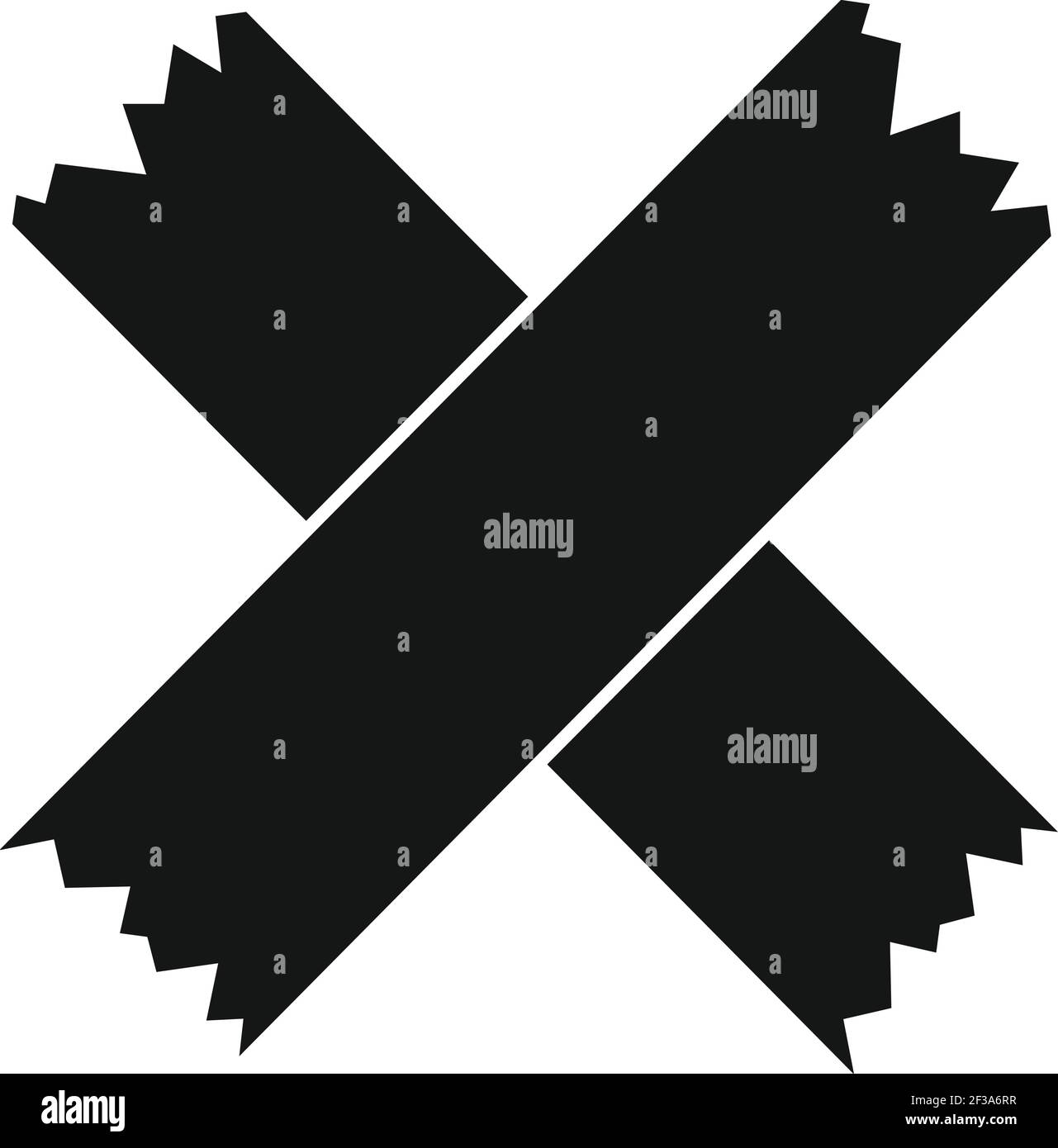 Cross-Scotch-Band-Symbol, einfachen Stil Stock Vektor