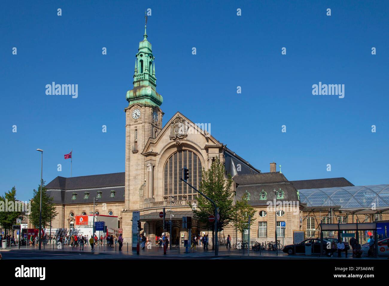 Luxemburg: Außenansicht des Bahnhofsgebäudes in Luxemburg-Stadt Stockfoto