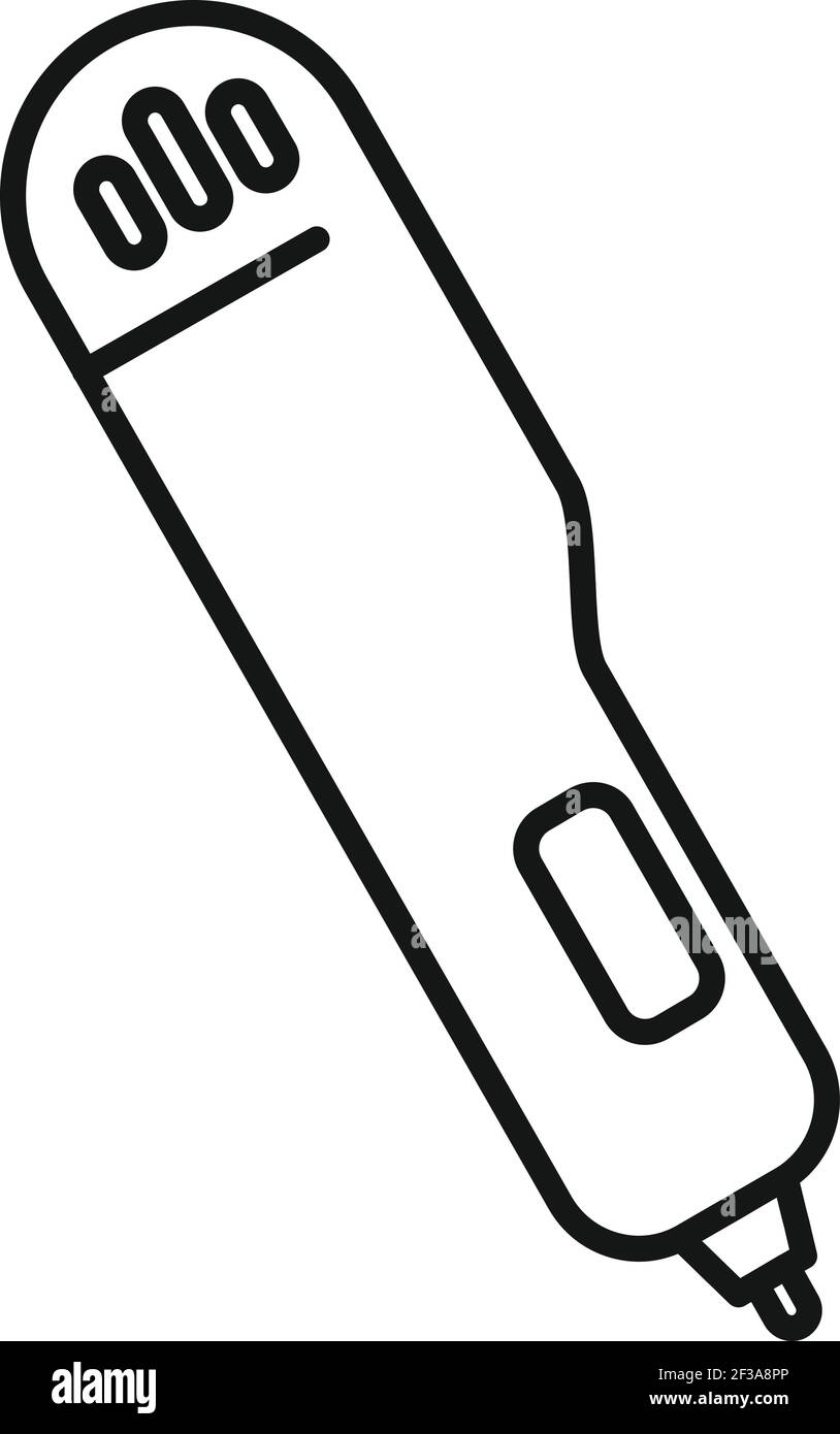 Druckstift-Symbol, Umrissstil Stock Vektor