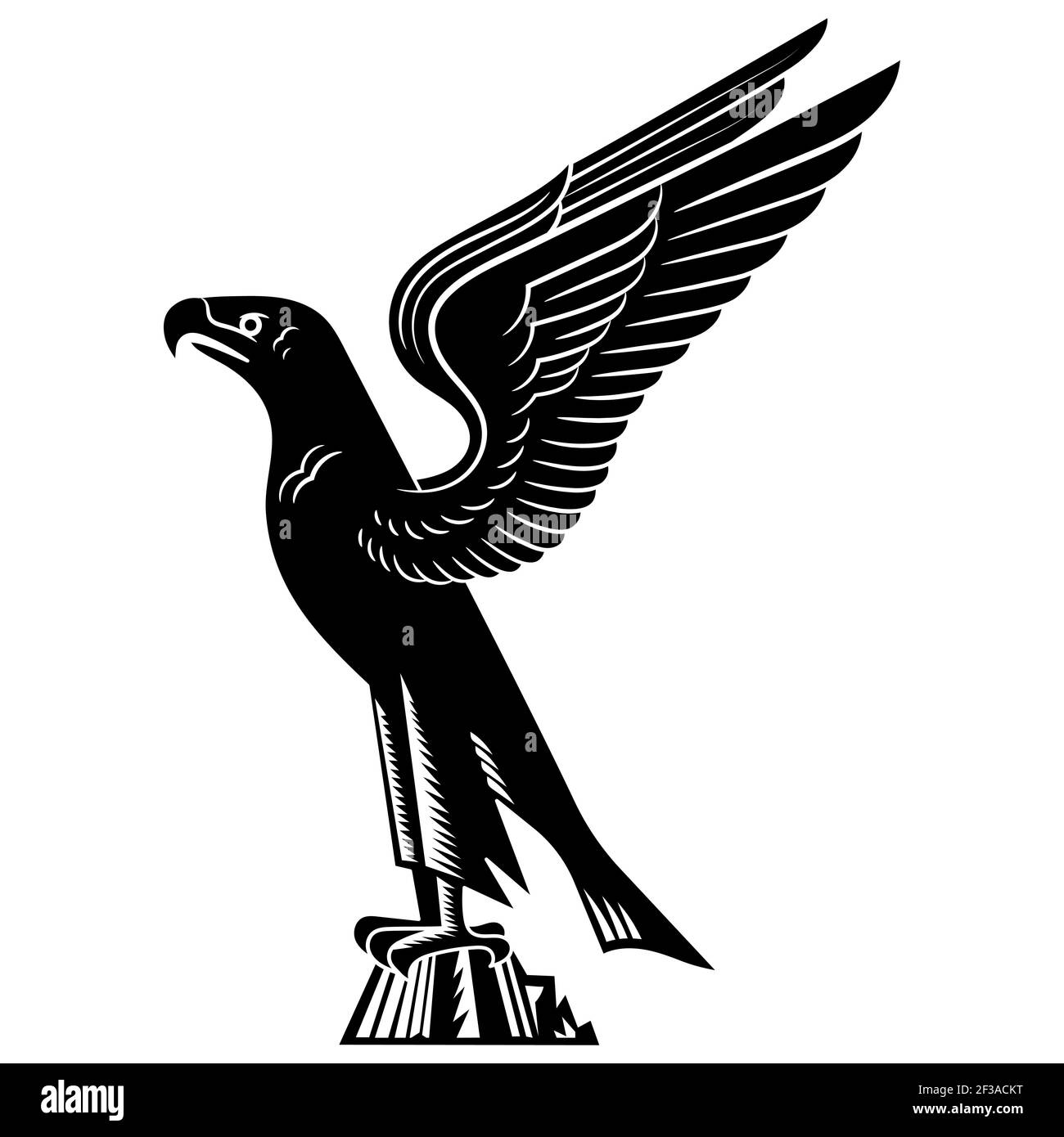 Adler. Stilisiertes Bild eines Adlers mit ausgestreckten Flügeln Stock Vektor