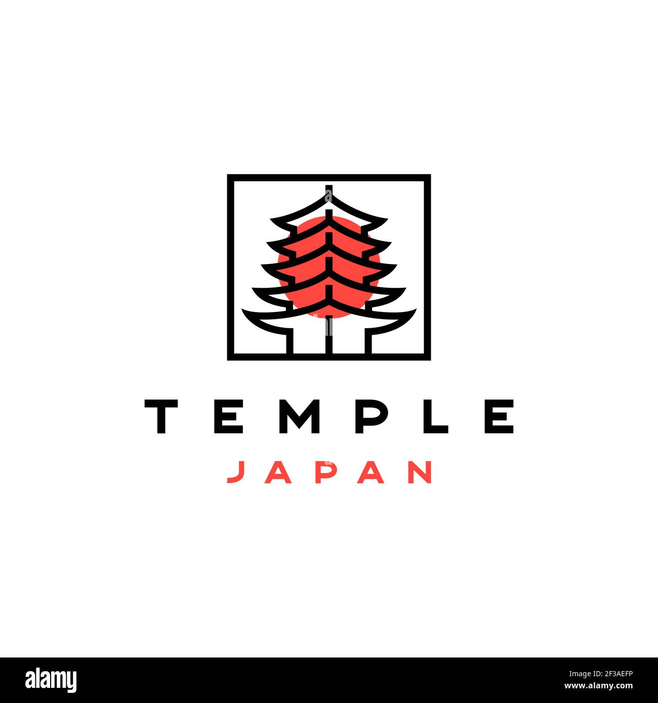 Vintage Retro Temple Logo Design Illustration Vorlage Stock Vektor