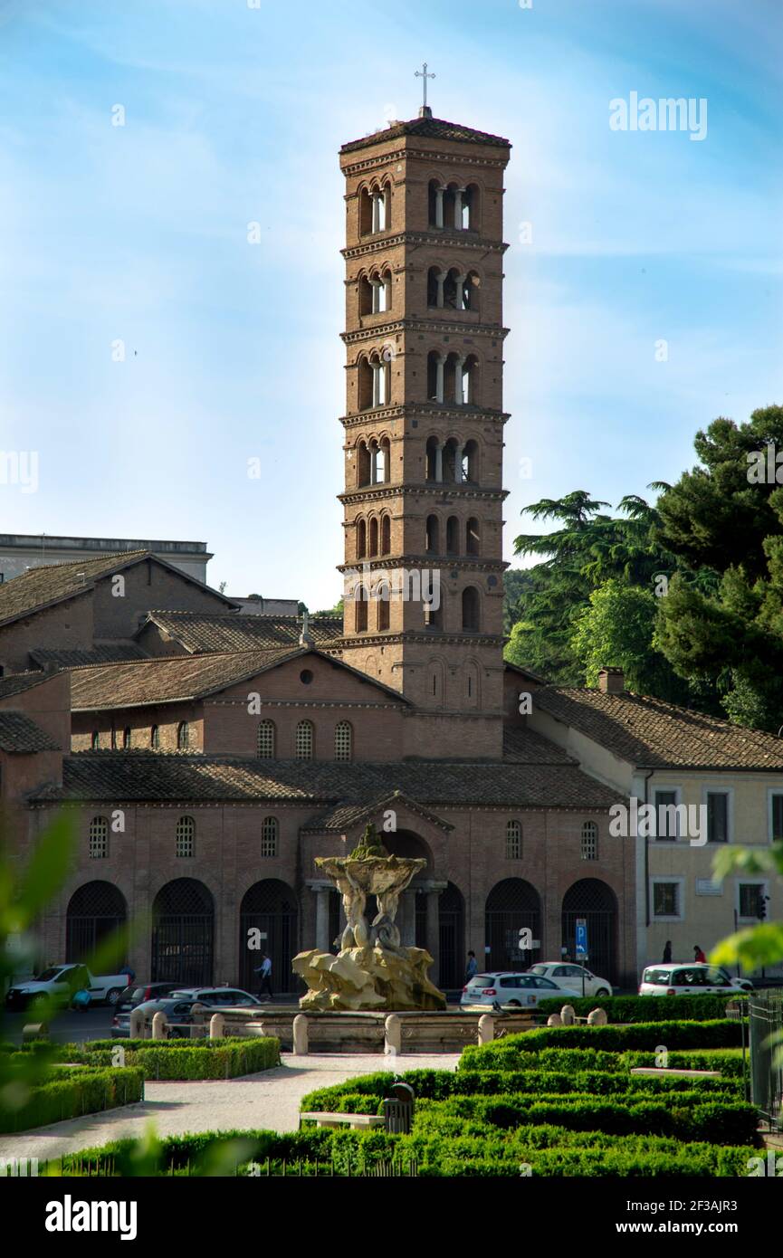 Santa Maria Cosmedin Kirche, Rom, Latium, Italien, Europa Stockfoto