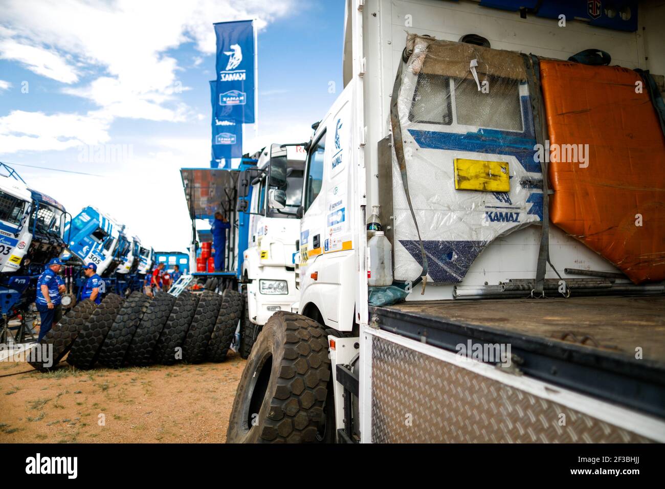 Team ,KAMAZ 43509 T4, Aktion während der Silk Way 2019 Off Road Rallye, Etappe 5, juli 11, ULAANBAATAR - MANDALGOVI, Mongolei - Foto Frederic Le Floc'h / DPPI Stockfoto