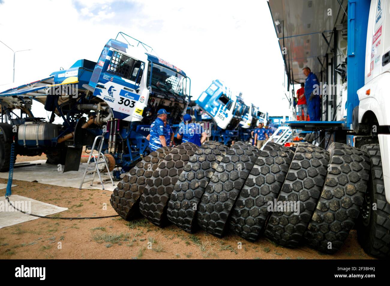 Team ,KAMAZ 43509 T4, Aktion während der Silk Way 2019 Off Road Rallye, Etappe 5, juli 11, ULAANBAATAR - MANDALGOVI, Mongolei - Foto Frederic Le Floc'h / DPPI Stockfoto