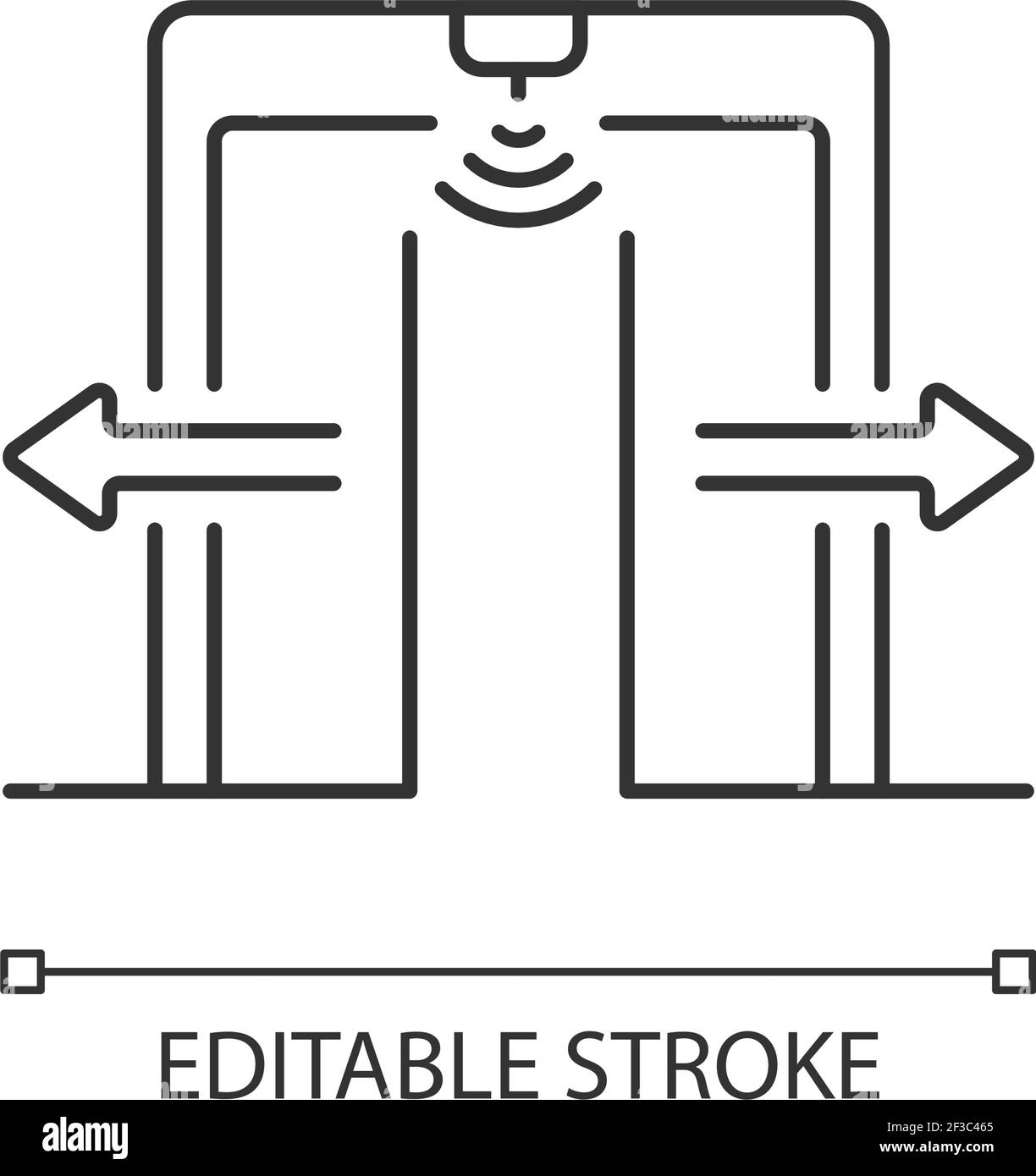 Lineares Symbol für automatische Tür Stock Vektor