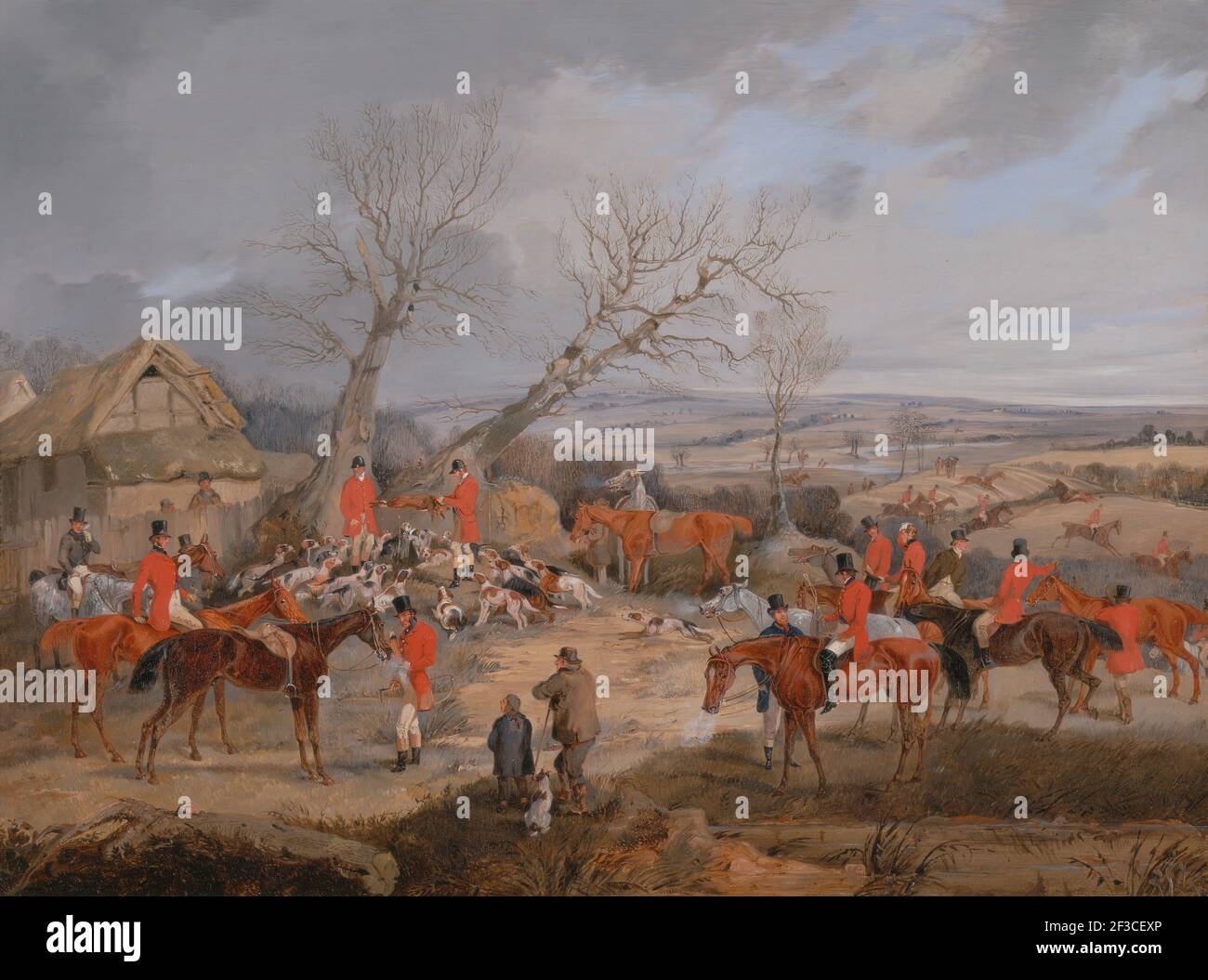 Jagdszene: Der Kill;die Belvoir-Jagd: Der Tod, ca. 1840. Stockfoto