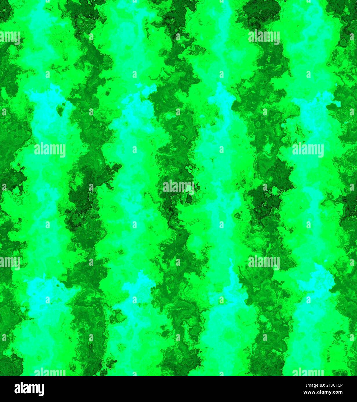 Ein abstraktes nahtloses Muster in verschwommenem öligen Grün und dunkel Farben Stockfoto