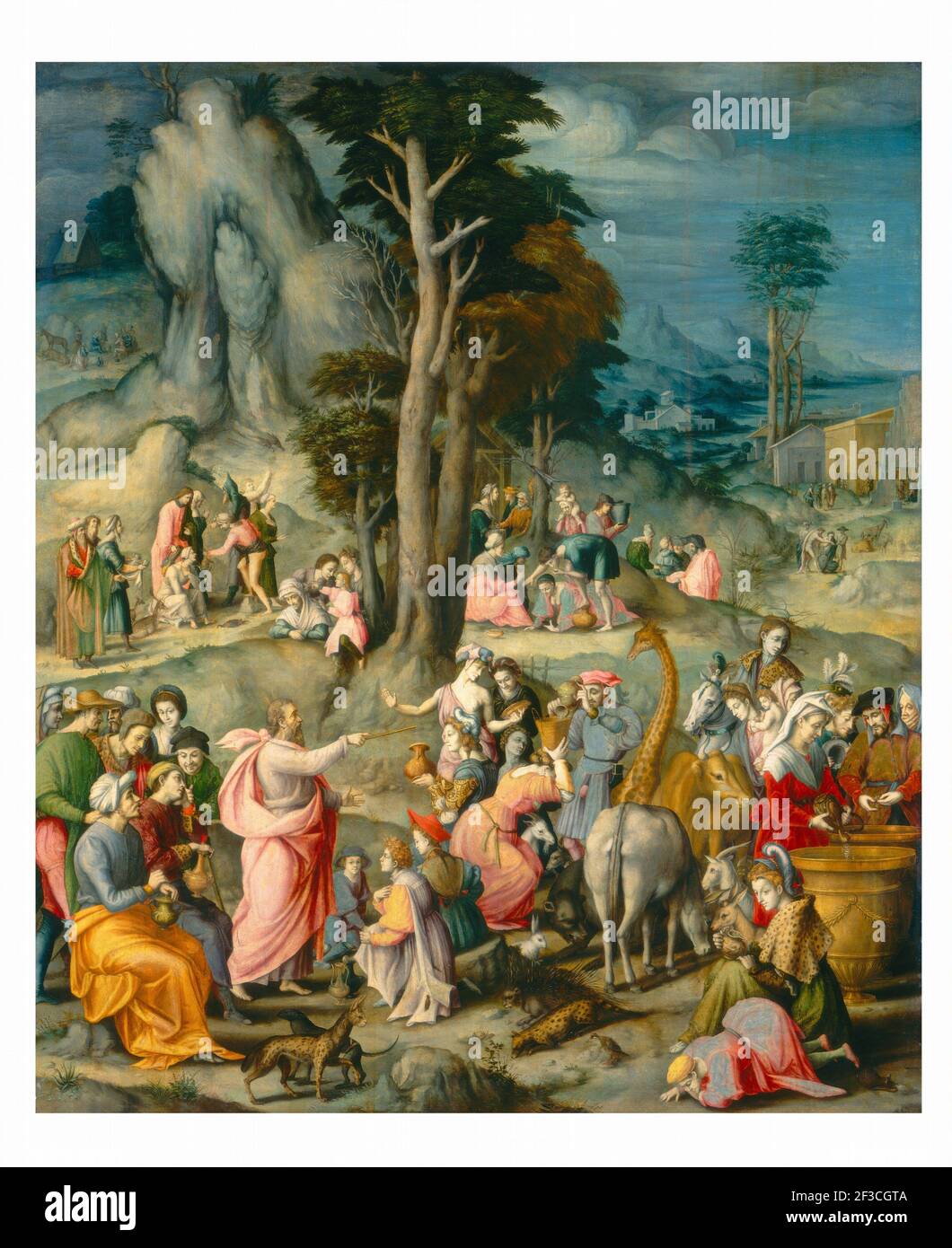 The Gathering of Manna, 1540/1555. Stockfoto