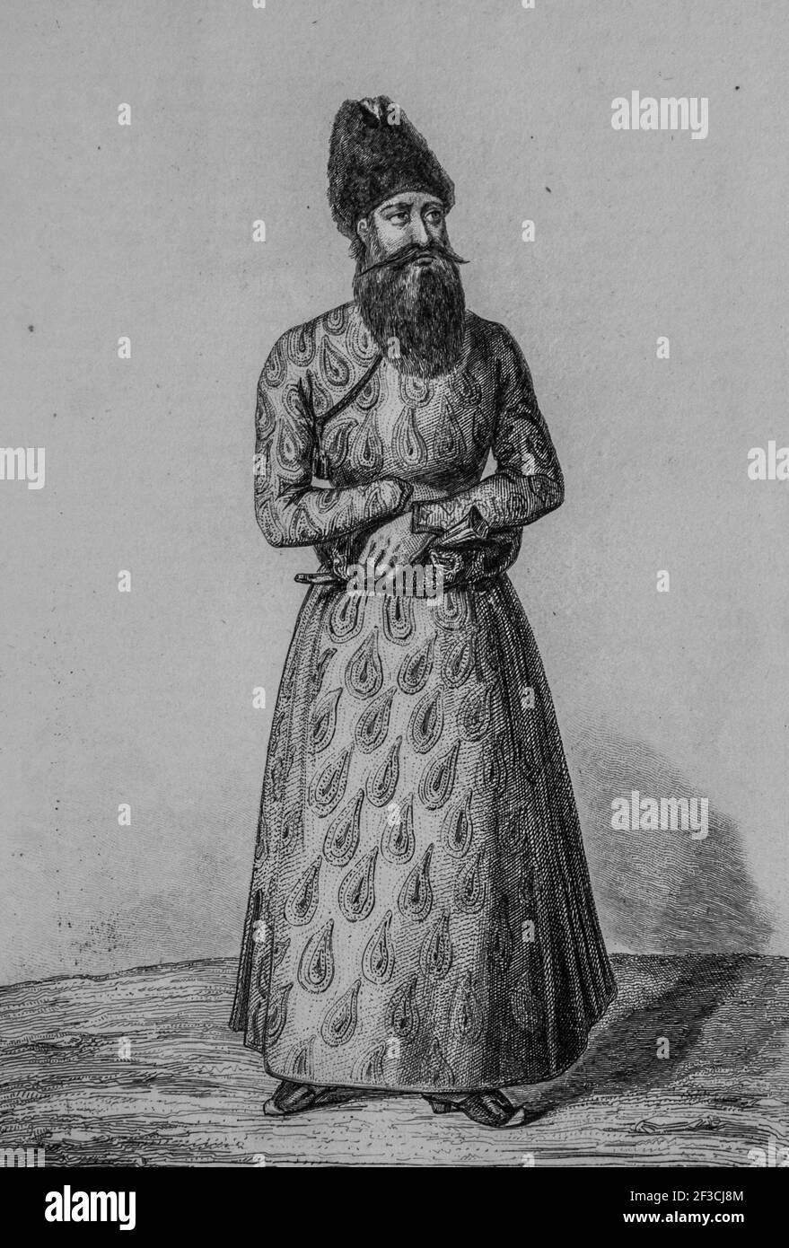 khan persan, la perse par louis dubeux,editeur firmin didot 1841 Stockfoto