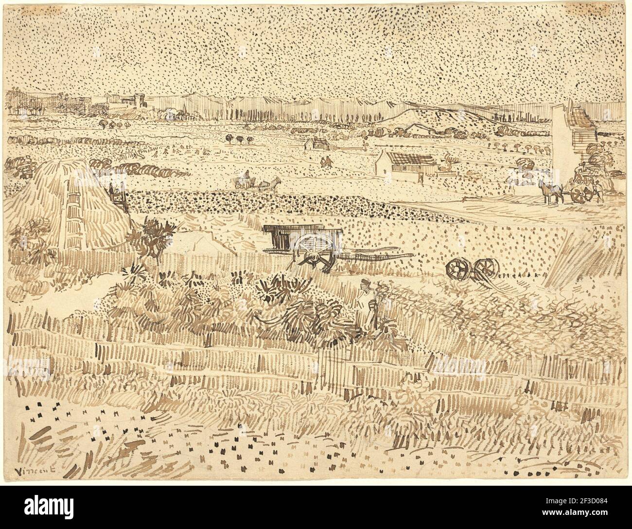 Ernte - die Ebene von La Crau, 1888. Stockfoto