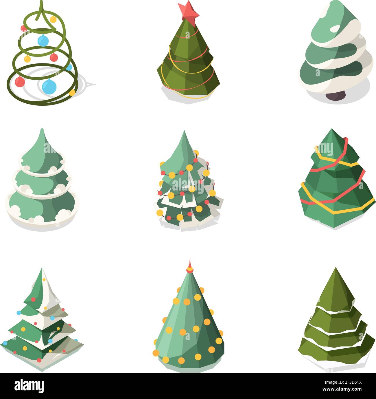 Weihnachtsbaum. Stilisierte Neujahr dekoriert Pflanzen mobius Band dezember Symbole Vektor Fashioned Baum Stock Vektor