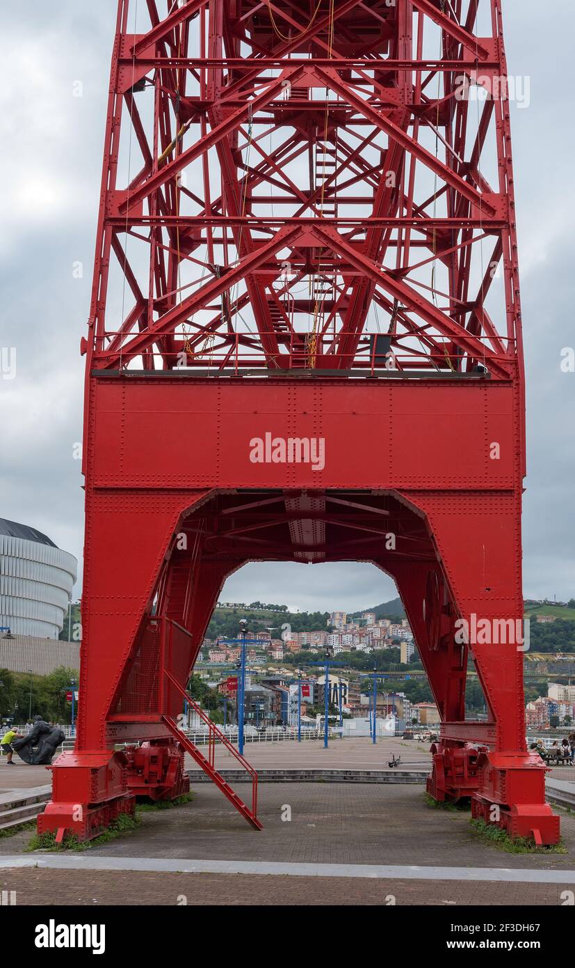Außenansicht des Schifffahrtsmuseums in Bilbao, Baskenland, Spanien Stockfoto