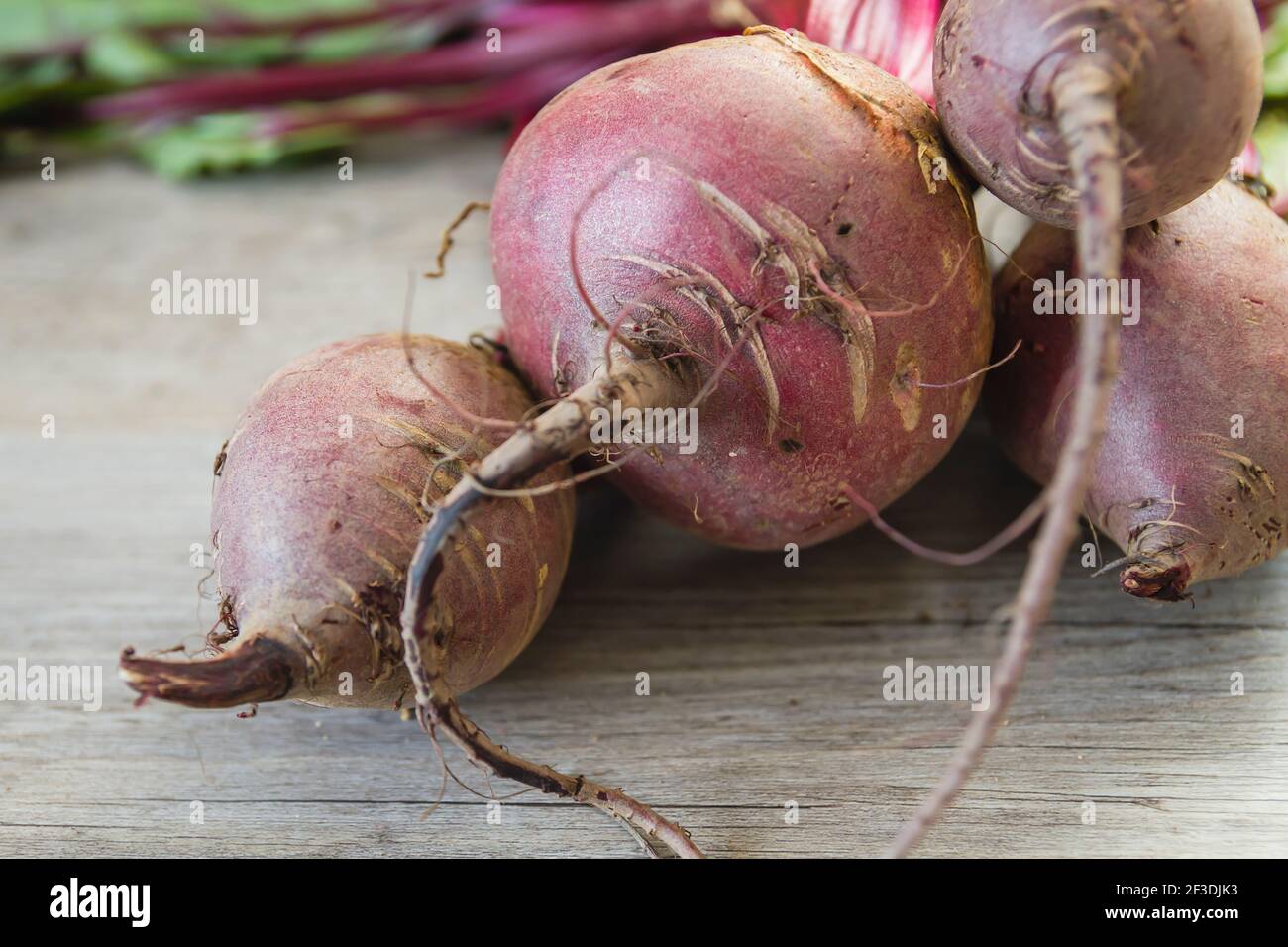 Rote Beete auf dem Kichen-Tisch Stockfoto