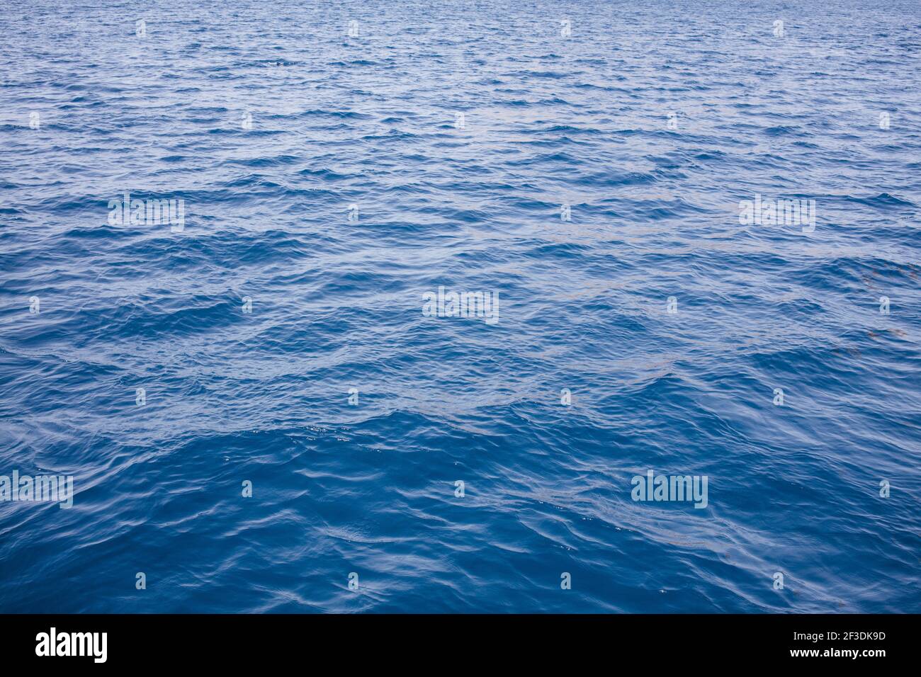 Wasser kräuselig auf der Meeresoberfläche Stockfoto