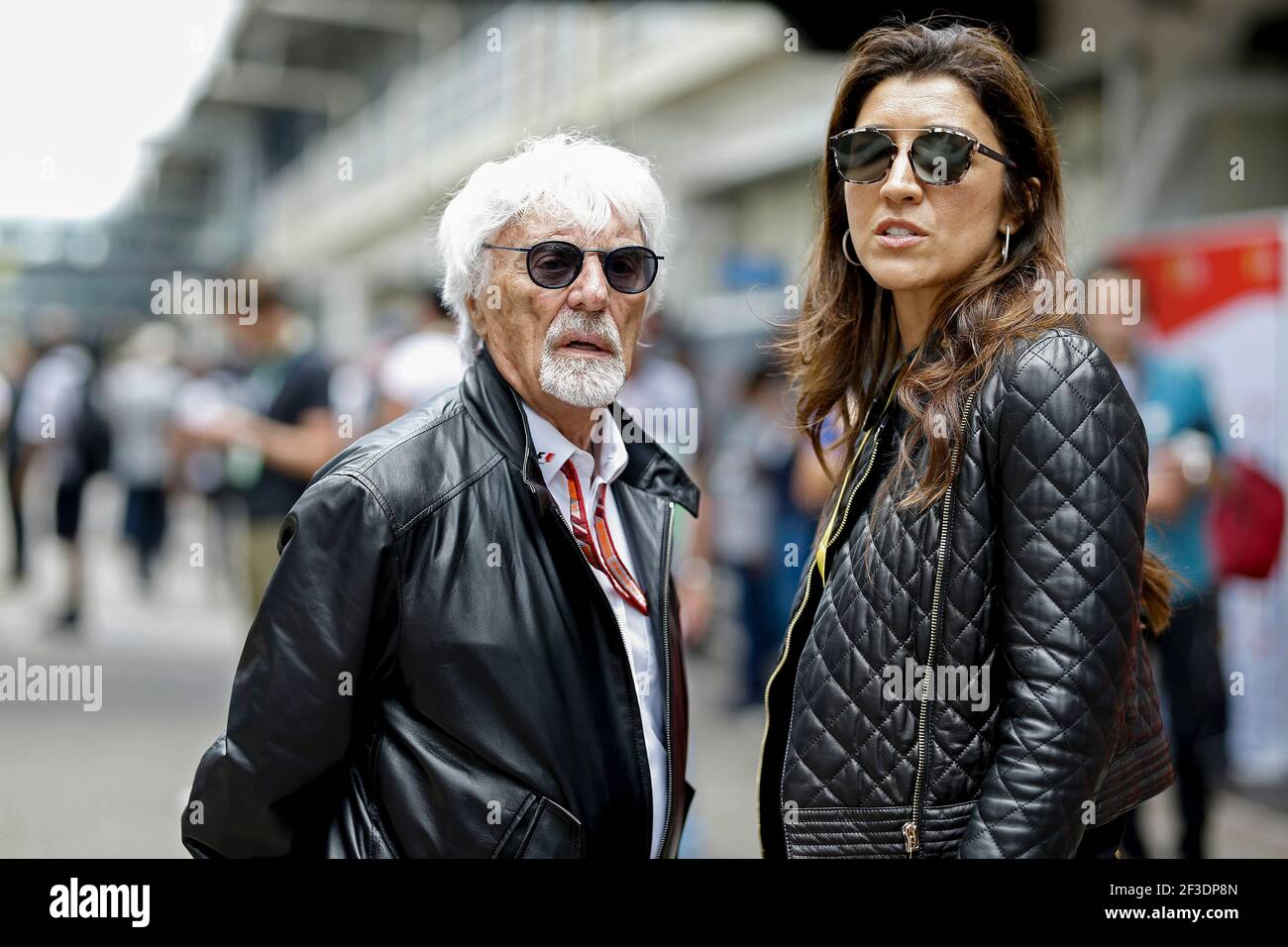 ECCLESTONE Bernie (gbr), ehemaliger CEO der Formel 1 Gruppe, Portrait, und seine Frau FABIANA FLOSI während der Formel 1 Weltmeisterschaft 2018, Brasilien Grand Prix vom 08. Bis 11. November in Sao Paulo, Brasilien - Foto DPPI Stockfoto