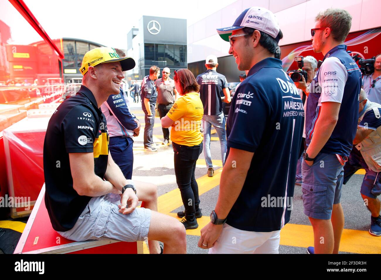 HULKENBERG Nico (ger), Renault Sport F1 Team RS18, PEREZ Sergio (mex), Racing Point Force India F1 VJM11, Portrait während der Formel 1 FIA Weltmeisterschaft 2018, Italien Grand Prix, in Monza von august 30 bis september 2 - Foto DPPI Stockfoto