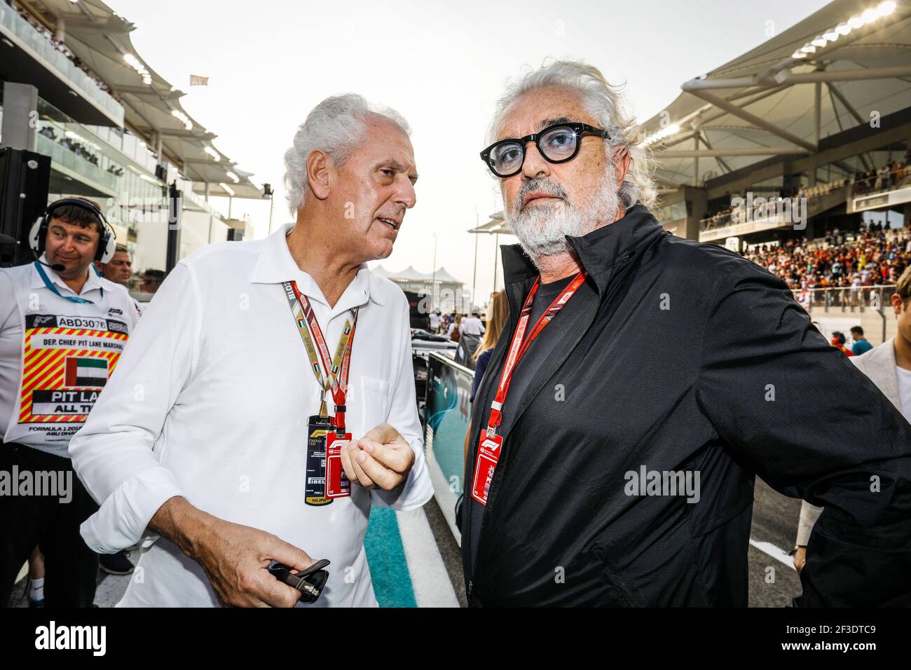 BRIATORE Flavio und TRONCHETTI PROVERA Marco Portrait während der Formel 1 Weltmeisterschaft 2018, Abu Dhabi Grand Prix vom 22. Bis 25. November in Yas Marina - Foto Francois Flamand / DPPI Stockfoto