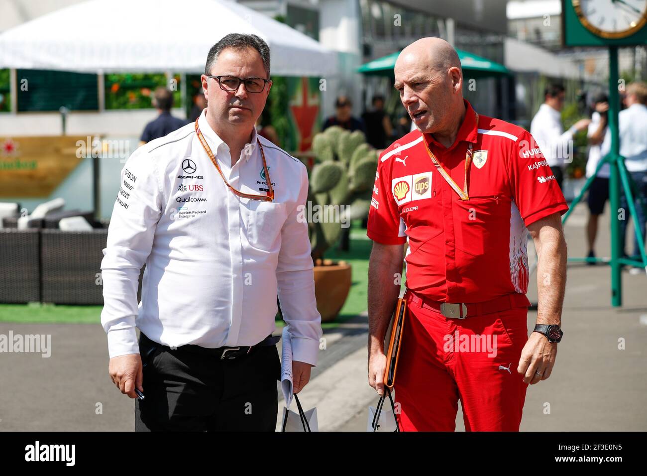MEADOWS Ron, Sporting Director Mercedes AMG F1 Petronas GP, CLEAR Jock (gbr), Head of Engineering & Performance Engineer der Scuderia Ferrari, Portrait während der Formel 1 Weltmeisterschaft 2018, Mexico Grand Prix vom 25. Bis 28. oktober in Mexiko - Foto Florent Gooden / DPPI Stockfoto