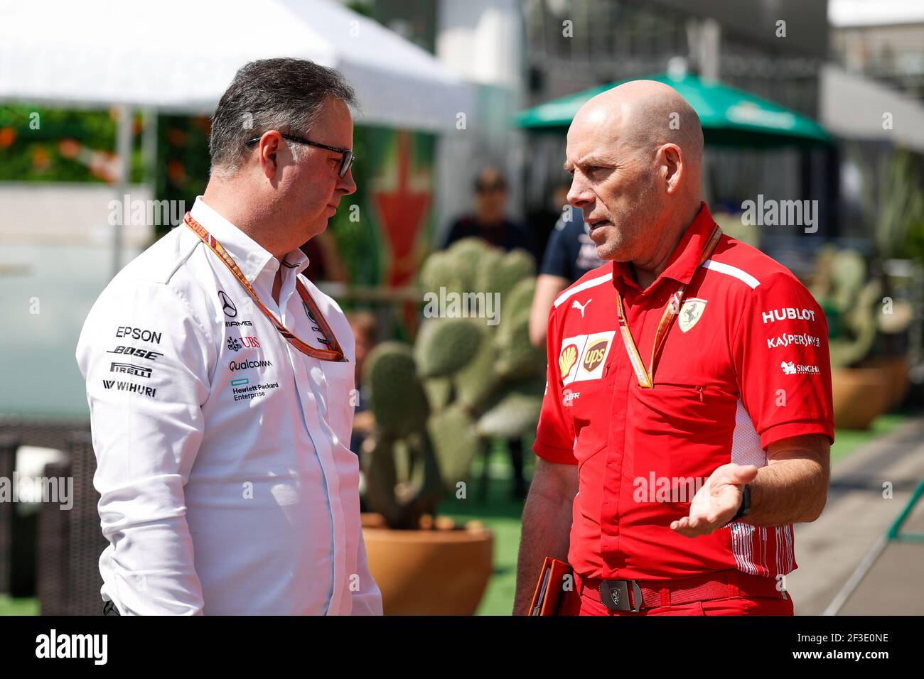 MEADOWS Ron, Sporting Director Mercedes AMG F1 Petronas GP, CLEAR Jock (gbr), Head of Engineering & Performance Engineer der Scuderia Ferrari, Portrait während der Formel 1 Weltmeisterschaft 2018, Mexico Grand Prix vom 25. Bis 28. oktober in Mexiko - Foto Florent Gooden / DPPI Stockfoto