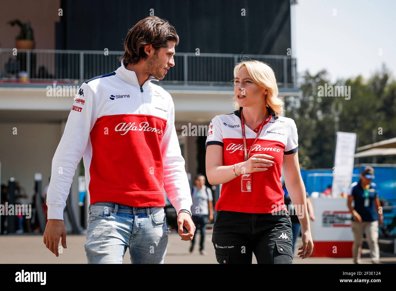GIOVINAZZI Antonio (ita), Alfa Romeo sauber F1 Team C37, BUSCOMBE Ruth, Strategy Engineer Alfa Romeo sauber F1 Team, Portrait während der Formel 1 Weltmeisterschaft 2018, Mexico Grand Prix vom 25. Bis 28. oktober in Mexiko - Foto Florent Gooden / DPPI Stockfoto