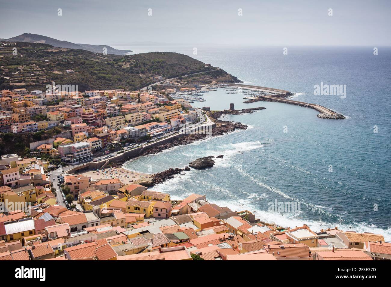 Küstenstadt Castelsardo auf Sardinien Stockfoto