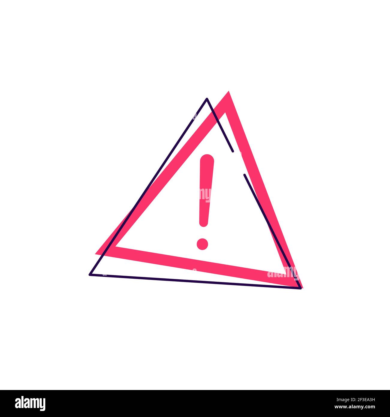 Ausrufezeichen im roten Dreieck-Vektorzeichen Stock Vektor