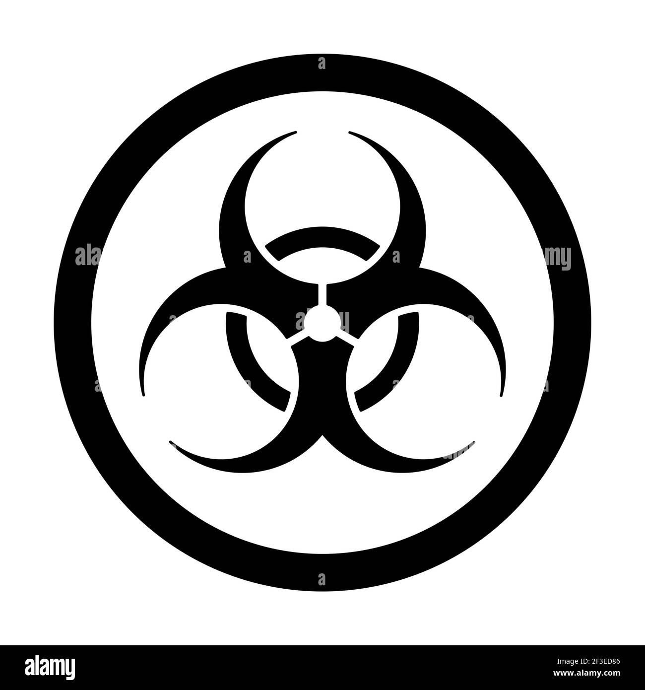 Symbol für biologische Gefahr oder biologische Gefahr. Vektorbild. Stock Vektor