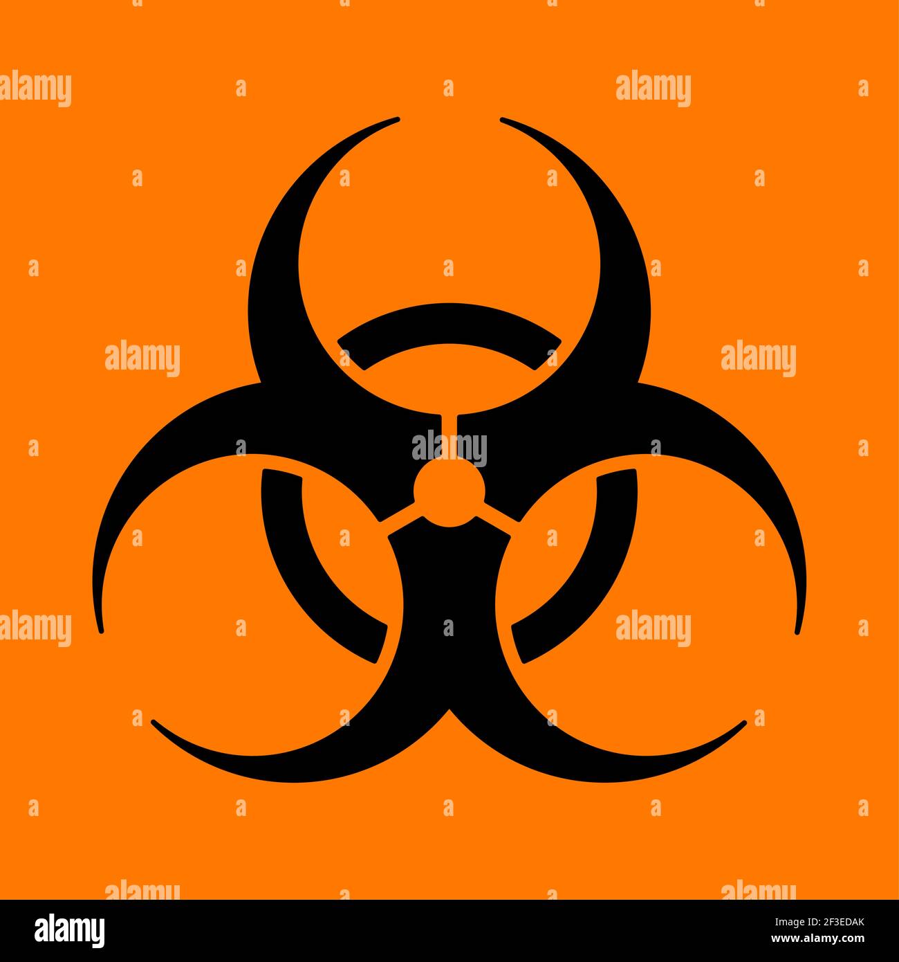 Symbol für biologische Gefahr oder biologische Gefahr. Vektorbild. Stock Vektor