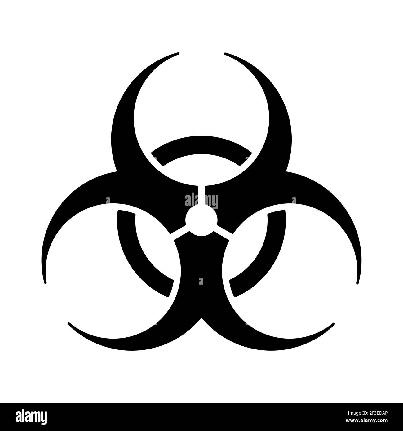 Symbol für biologische Gefahr oder biologische Gefahr. Vektorbild. Stock Vektor