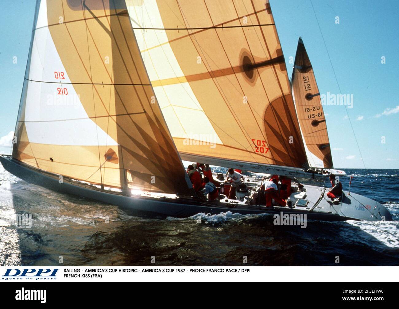 SEGELN - AMERICA'S CUP HISTORIC - AMERICA'S CUP 1987 - FOTO: FRANCO PACE / DPPI FRENCH KISS (FRA) Stockfoto