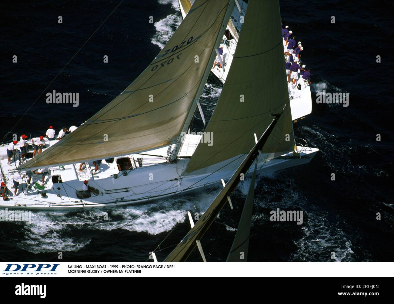 SEGELN - MAXI-BOOT - 1999 - FOTO: FRANCO PACE / DPPI MORNING GLORY / BESITZER: HERR PLATTNER Stockfoto